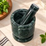 Green Marble Mortar & Pestle - Image 4