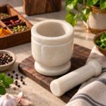 White Marble Mortar & Pestle - Image 2